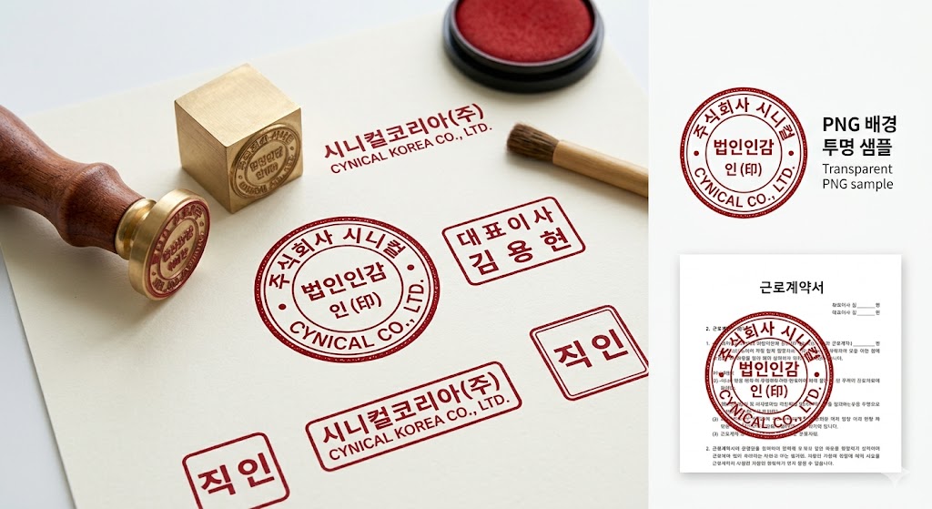 법인인감 사용인감 차이 완벽 정리 | 무료 투명 법인 직인 만들기